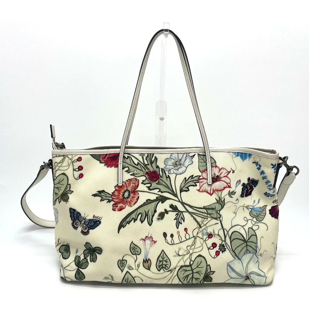 Gucci Floral Tote Flower Flower White Knight Ivory Bag Flora Chris Multicolor
